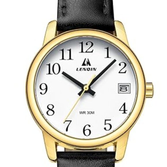 NEW! Womens Watch Analog Quartz Waterproof Ladies Watches Leather Strap Luminous - Picture 3 of 7